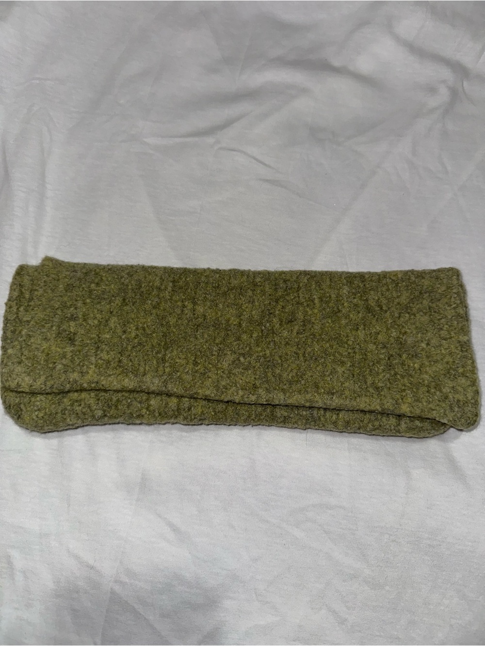 Sarah Oliver Handknit Olive Green Wool Clutch